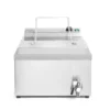 friggitrice elettrica da banco Hendi 205914 - 12 l per pasticceria, 3,5 kw - vista frontale con coperchio
