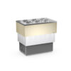 Banco a pozzetto statico – espositore gelato CARRARA CREAM 6 + 6 carapine da 7,5 L – Temp. -5°C/-20°C Dim. 104,5×66,1x100,8h