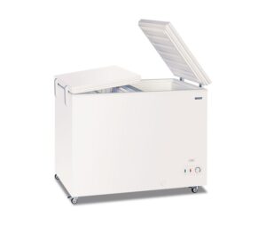 Congelatore a pozzetto statico con porta cieca flip-flop – Klimaitalia GELO 350 FLP | 283/304 L | -23/-10 °C | L 109 × P 68 × H 89,5 cm