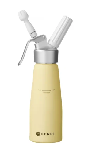 sifone per panna Hendi 975855 - 0,5 l in alluminio giallo pastello - vista del prodotto