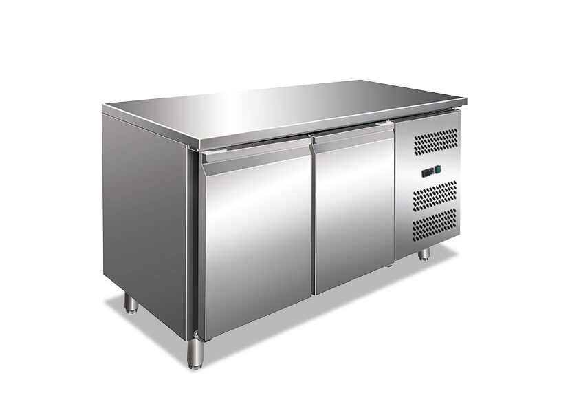 Tavolo frigo ventilato 2 porte – GN 2100 TN – Temp. -2°C/+8°C – L136xP70xH86 cm