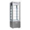 Vetrina verticale pasticceria gelateria ventilata doppia temperatura 4 lati vetro – Temp. -22°C/+5°C Dim. 60×64,5×184 cm