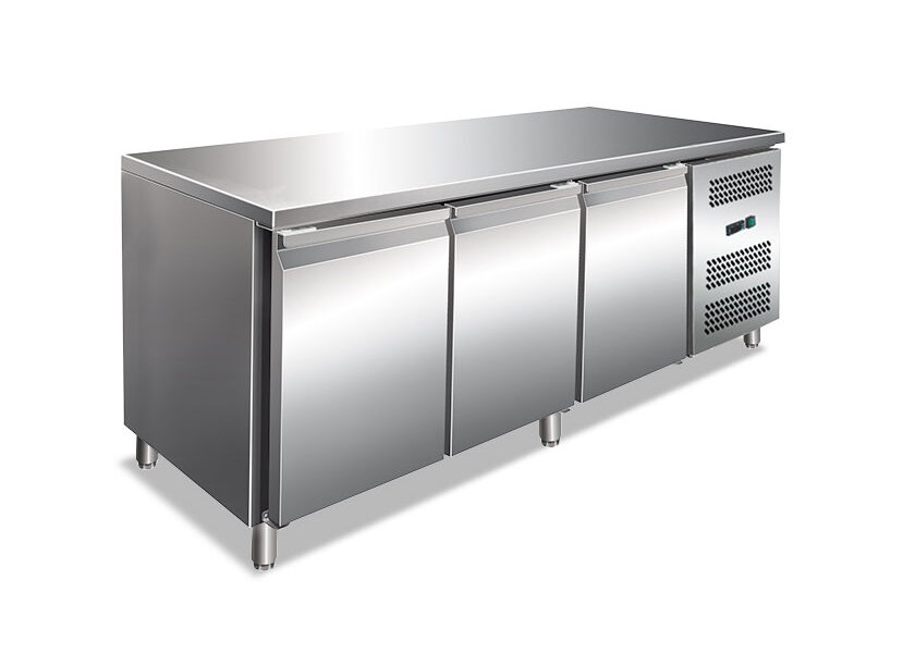 Tavolo frigo ventilato 3 porte – GN 3100 TN – Temp. -2°C/+8°C – L179,5xP70xH85 cm