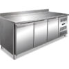 Tavolo frigo ventilato 3 porte con alzatina – GN 3200 TN – Temp. -2°C/+8°C – L179,5xP70xH95 cm