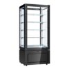VETRINA VERTICALE PASTICCERIA VENTILATA POSITIVA 4 LATI VETRO – Temp. +2°C/+10°C Dim. 80,5×64,5×184 cm