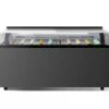 VETRINA ORIZZONTALE GELATERIA STATICA PER GELATO MANTECATO, SU STECCO E PASTICCERIA FLAT 9 WHITE/GLITTER -25°/ +10°C | 165,5 x 67,7 x 94,4