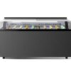 Vetrina orizzontale gelateria statica per gelato mantecato, su stecco e pasticceria FLAT 6 WHITE/GLITTER -25°/ +10°C | 119 x 67,7 x 94,4