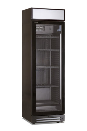 VETRINA VERTICALE FRIGO BIBITE POSITIVA STATICA CON OPALINA – ICOOL 401 C BLACK – COLORE NERO – TN 360 LITRI – Temp. 0°C/+10°C – Dim. cm. L60xP64xh200,5