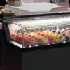 Vetrina orizzontale gelateria statica per gelato mantecato, su stecco e pasticceria FLAT 6 WHITE/GLITTER -25°/ +10°C | 119 x 67,7 x 94,4