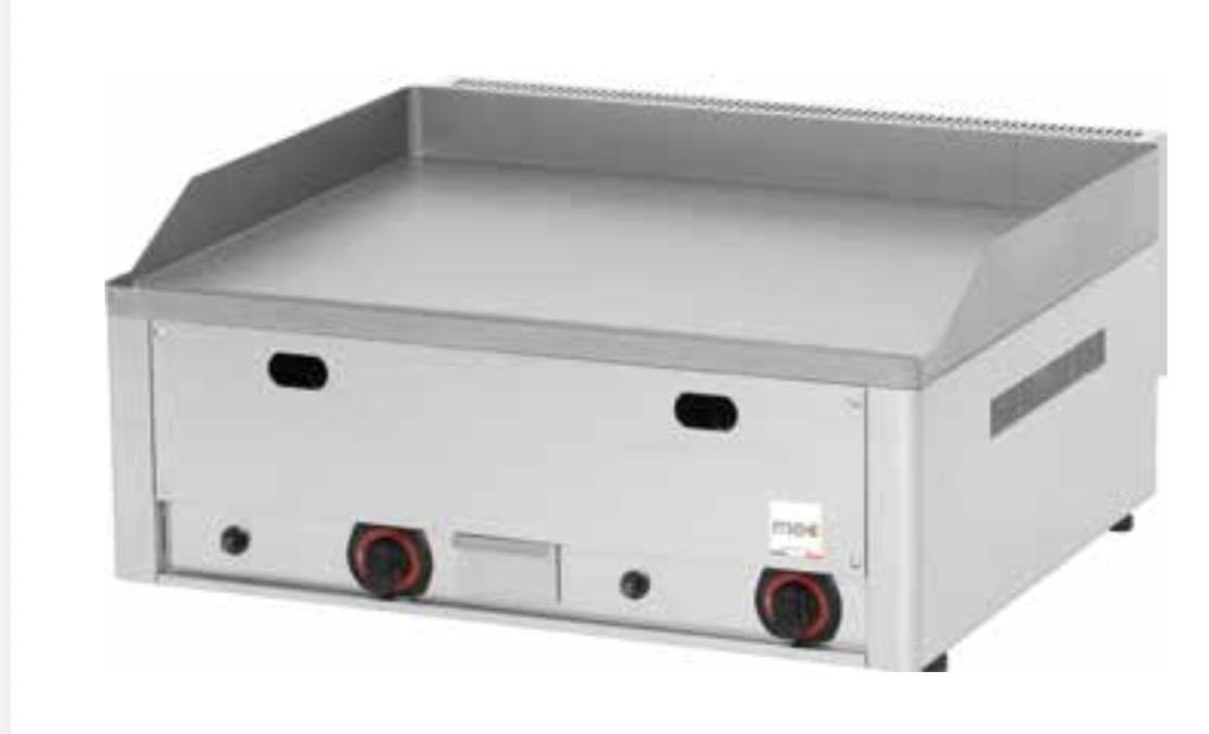 Fry Top a Gas Mec - Mod. PG 600 GL - Piatto Doppio Liscio - Piano Cottura cm 65x48- 8Kw - immagine 1