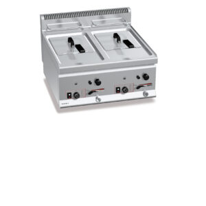Friggitrice a gas 8+8 litri da banco | Berto’s GL8+8B | L600xP600xH290 mm | 13,2 kW
