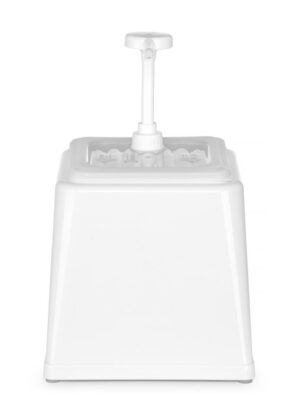 Dosatore salse Hendi 203545 - a pompa, 2,5 l, bianco
