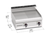 FRY TOP ELETTRICO MISTO DA BANCO - SERIE 70 - Dim. 80x71,4x29h - 9,6 Kw
