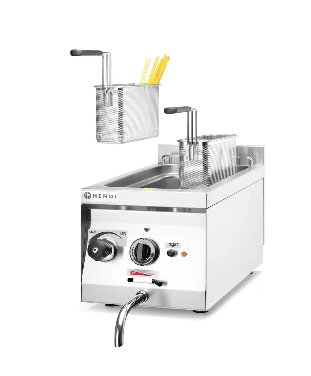 cuocipasta elettrico da banco Hendi 238899 - 10 l con 2 cestelli - estrazione dei cestelli
