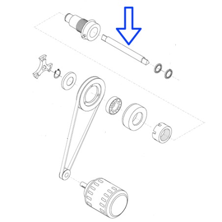 Albero pompa tipo Carpigiani 455100540 - immagine aggiuntiva 1