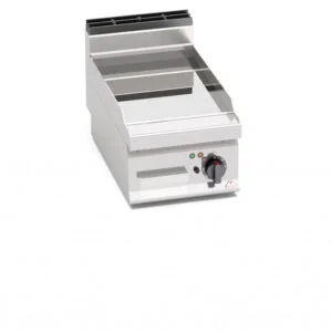 Fry top elettrico con piastra liscia compound da banco | Berto’s E7FL4BP/CPD | L400xP714xH290 mm | 4,8 kW