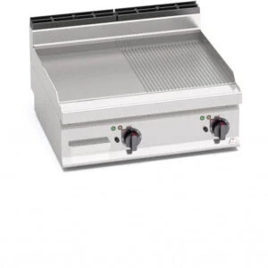 FRY TOP ELETTRICO MISTO DA BANCO - SERIE 70 - Dim. 80x71,4x29h - 9,6 Kw
