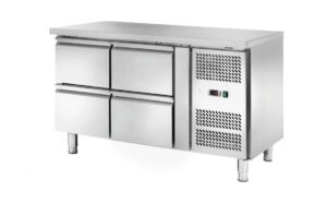 Tavolo frigo ventilato Amitek AK2104-12TN | 4 cassetti | -2/+8 °C | L136xP70xL85 cm