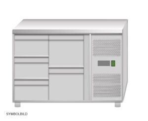 Tavolo frigo ventilato Amitek AK2104-13TN | 5 cassetti | -2/+8 °C | L136xP70xL85 cm