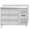 Tavolo frigo ventilato Amitek AK2104-14TN | 6 cassetti | -2/+8 °C | L136xP70xL85 cm