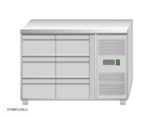 Tavolo frigo ventilato Amitek AK2104-14TN | 6 cassetti | -2/+8 °C | L136xP70xL85 cm
