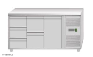 Tavolo frigo ventilato Amitek AK3104-13TN | 5 cassetti | -2/+8 °C | L179,5xP70xL85 cm