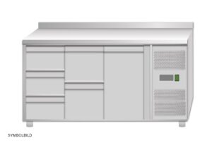 Tavolo frigo ventilato Amitek AK3204-13TN | 5 cassetti | con alzatina | -2/+8 °C | L179,5xP70xL95 cm