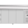 Tavolo frigo ventilato Amitek AK4204-11TN | 3 cassetti e 3 porte | con alzatina | -2/+8 °C | L223xP70xL95 cm