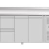 Tavolo frigo ventilato Amitek AK4204-12TN | 4 cassetti e 2 porte | con alzatina | -2/+8 °C | L223xP70xL95 cm