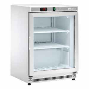 Armadio freezer statico Amitek AKM200FG | porta in vetro | 140 L | < -18 °C | L60xP58,5xL85 cm