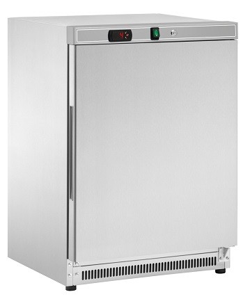 Mini frigo sottobanco statico a piastra con ventilatore – Amitek AKM200R SS – porta piena – 140 L – -2/+10 °C – L60xP58,5xL85 cm