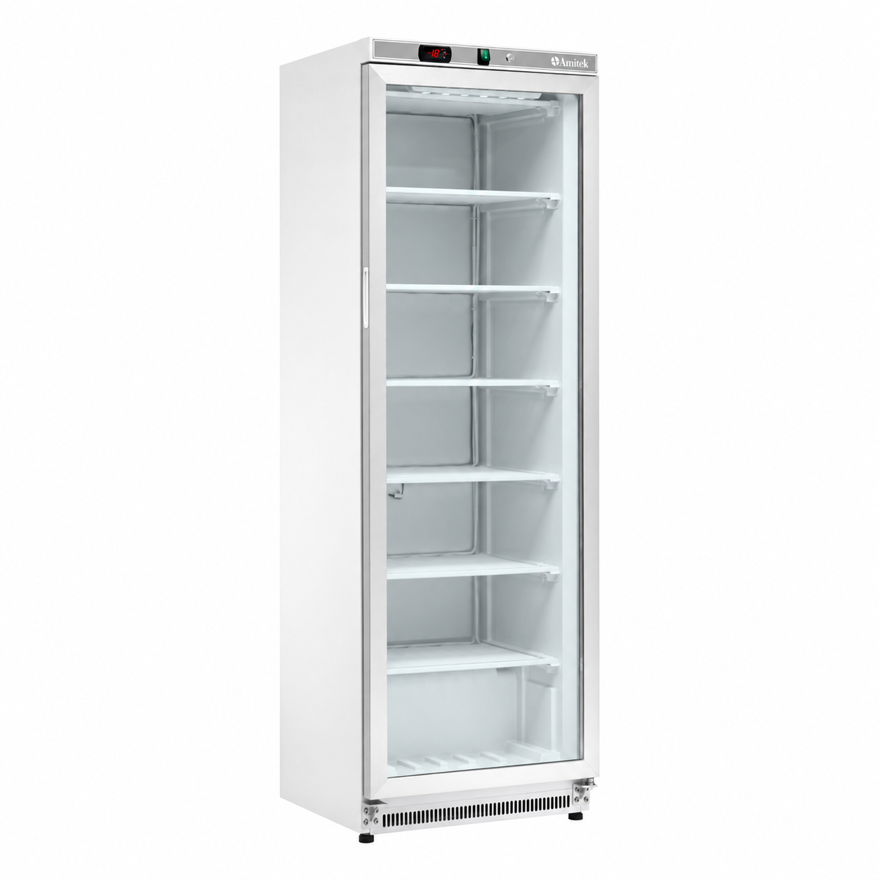 Armadio freezer statico Amitek AKM400FG | porta in vetro | 360 L | < -18 °C | L60xP58,5xL185 cm