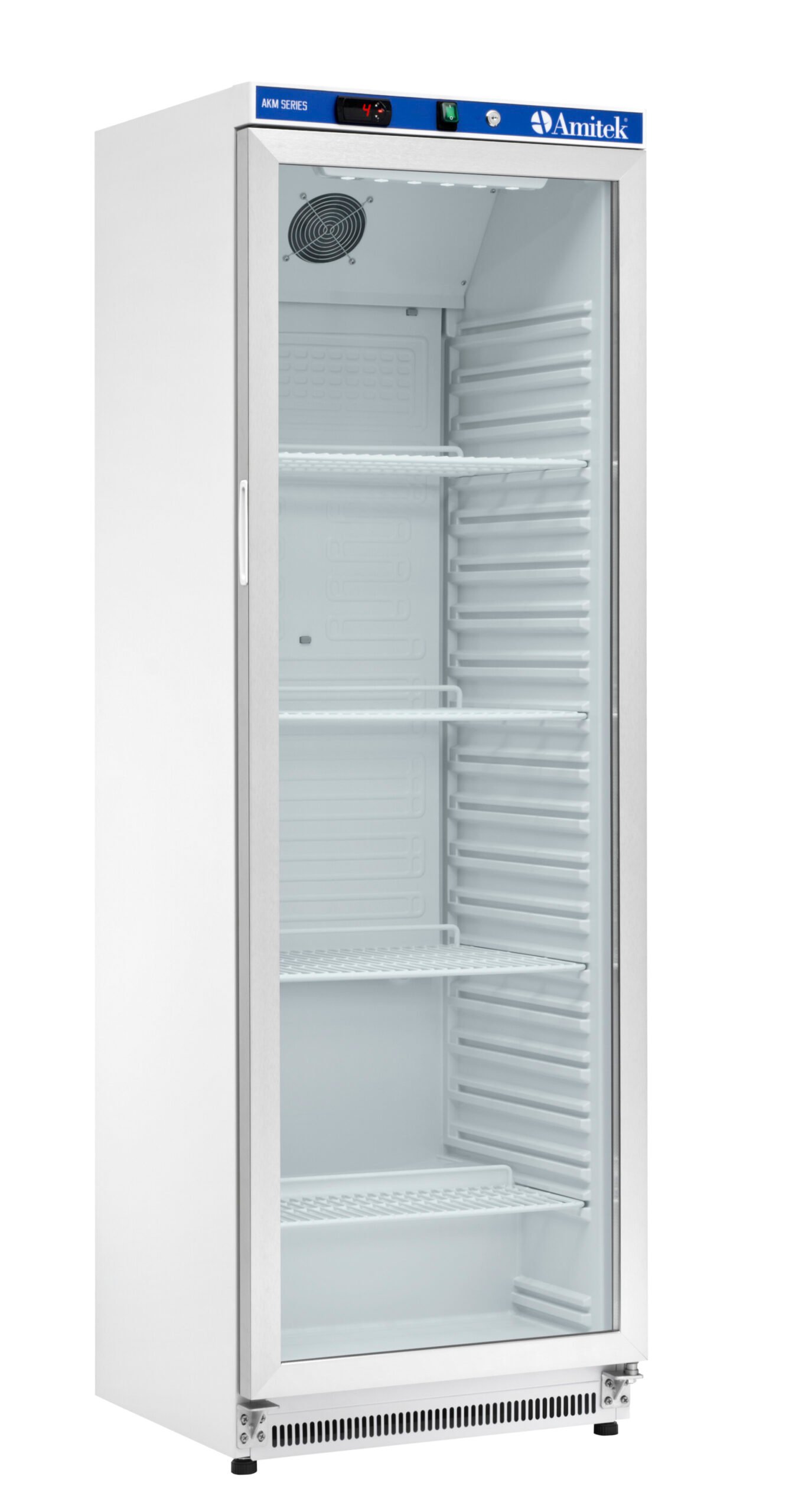 Armadio frigo positivo statico – Amitek AKM400RG – porta in vetro – 360 L – 0/+10 °C – L60xP58,5xL185 cm