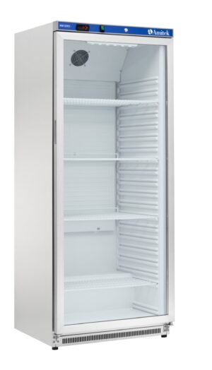 Armadio frigo positivo statico – Amitek AKM600RG SS – porta in vetro – 580 L – 0/+10 °C – L77,7xP69,5xL189 cm
