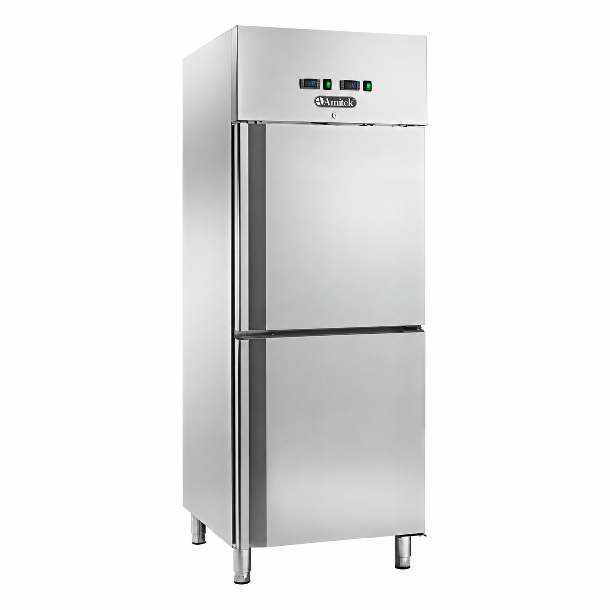 Armadio frigo combinato ventilato Amitek AK600DTV | 225+225 L | -2/+8 °C e -22/-18 °C | L68xP86xL197 cm