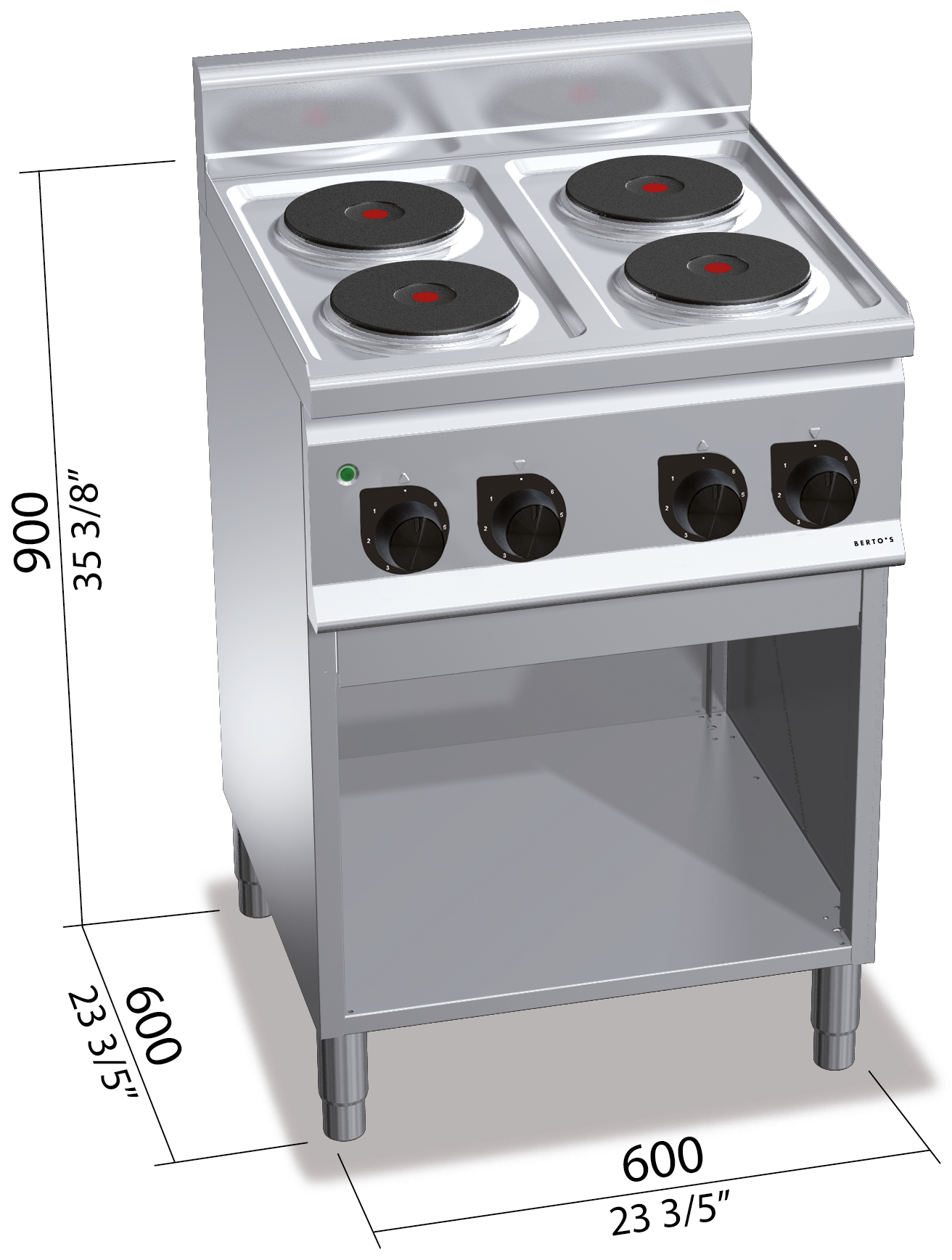Berto’s E6P4M – dimensioni 600 × 600 × 900 mm