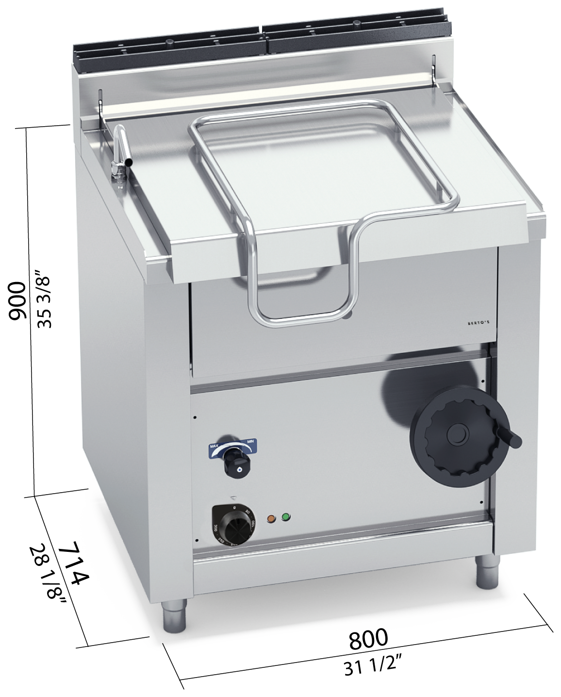 Berto’s E7BR8/I con misure L800xP714xH900 mm