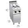 Friggitrice elettrica Berto’s E9F7+7-4M - dimensioni L400xP900xH900 mm