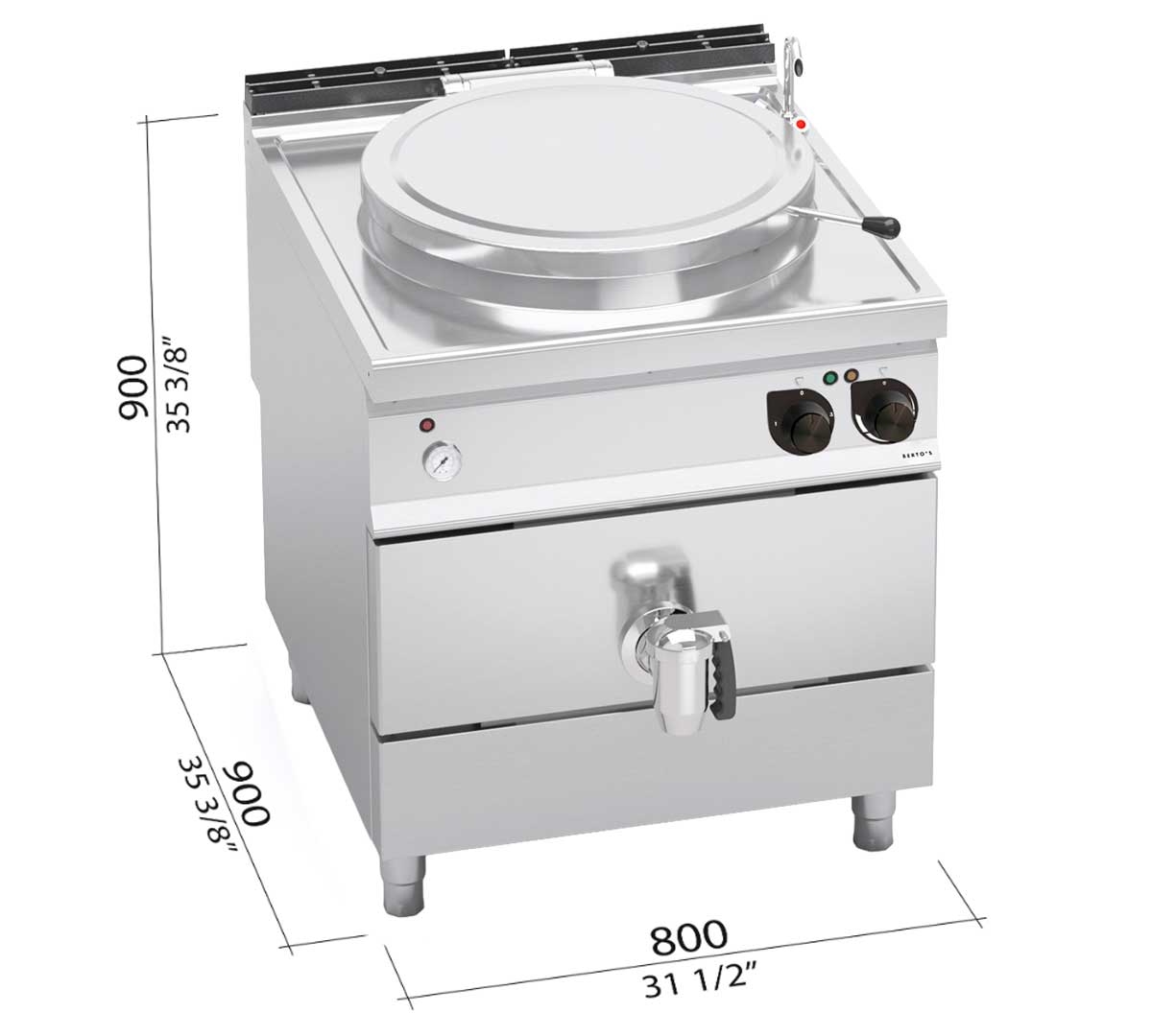 Berto’s E9P10I – dimensioni L800xP900xH900 mm