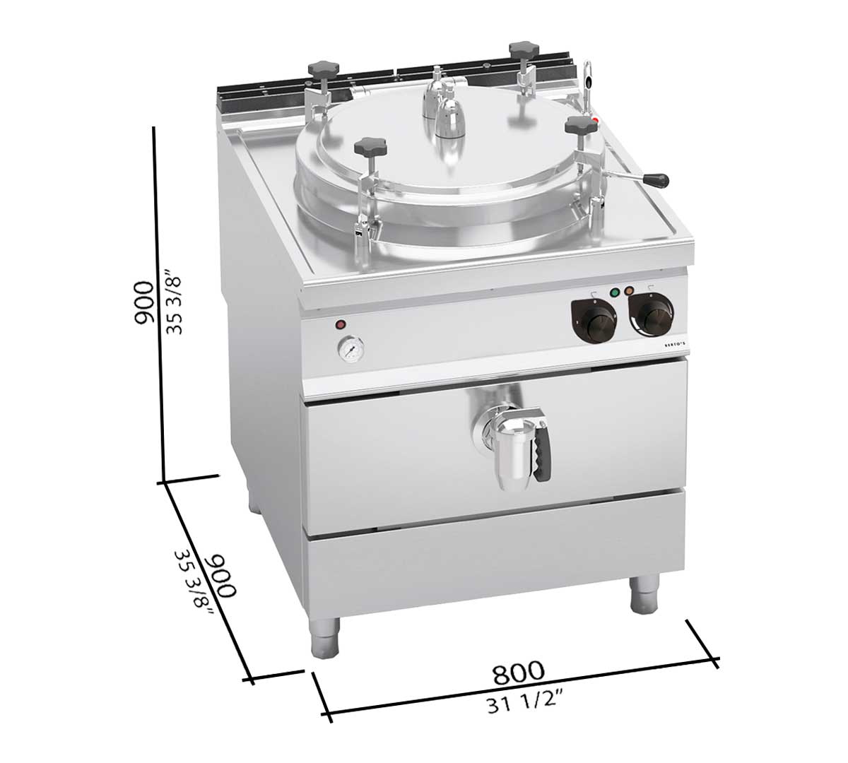 Berto’s E9P10IA – dimensioni L800xP900xH900 mm
