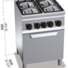 Berto’s G6F4PW+FG1 – dimensioni 600 × 600 × 900 mm
