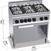 Berto’s G6F6PW+FG1 – dimensioni 900 × 600 × 900 mm