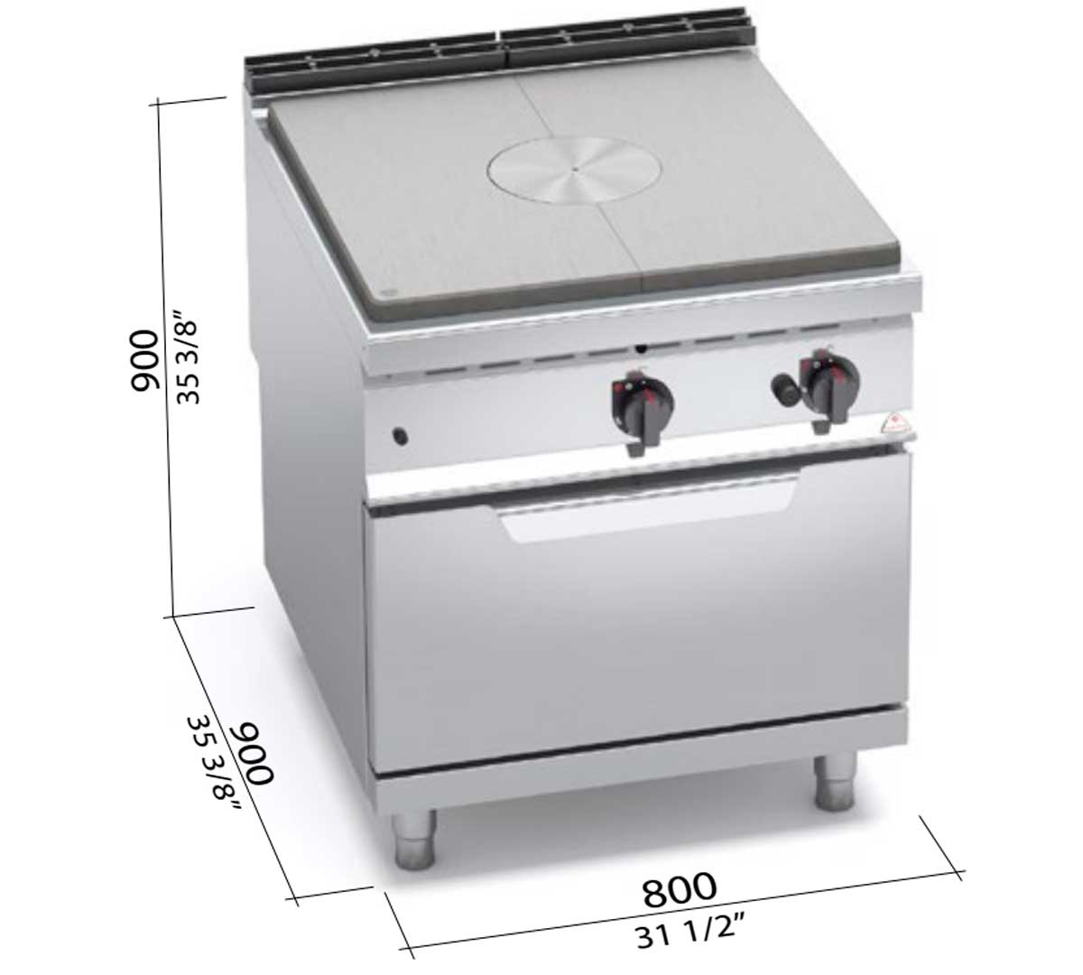 Berto’s G9TP+FG – dimensioni L800xP900xH900 mm