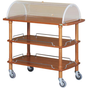 Carrello di servizio Forcar CLC2013 con cupola | 3 ripiani | L110xP55xH114 cm