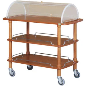 Carrello di servizio Forcar CLC2013 con cupola | 3 ripiani | L110xP55xH114 cm