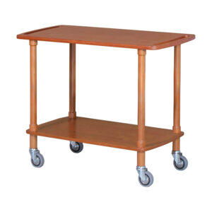 Carrello di servizio Forcar CLP2002L40 a due ripiani, finitura Noce