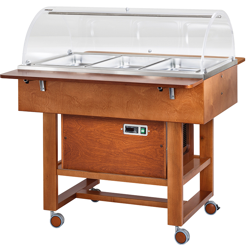 Carrello refrigerato Forcar CLR2788N | 3 GN1/1 | +2/+10 °C - Noce