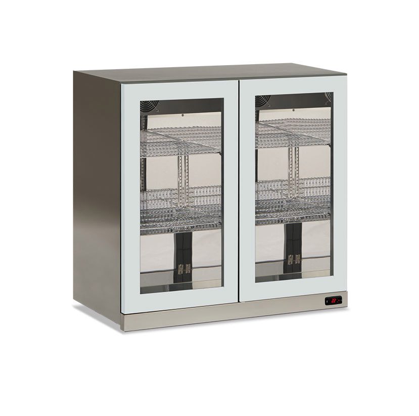 Frigo vetrina pensile ventilato 2 ante COLD WALL 200 INOX – -2°C/+10°C – L90×P56,5×H85,2 cm