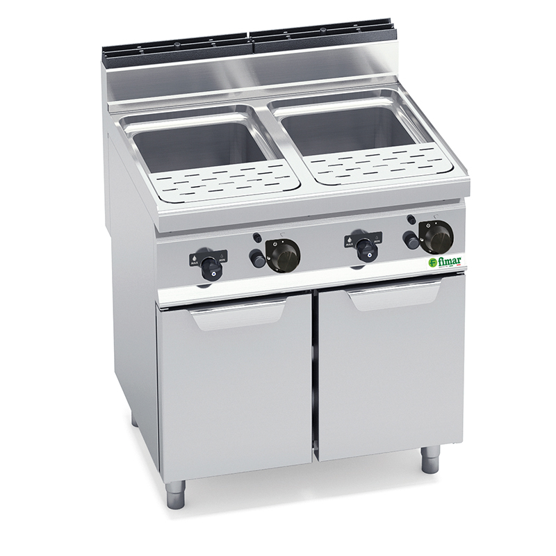 Cuocipasta a gas con mobile | FIMAR CPM30DM | L80xP70xH104 cm | 20 kW