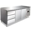 Tavolo frigo ventilato 2 porte e 3 cassetti (3x1/3) – CXF 3130 TN – Temp. -2°C/+8°C – L179,5xP70xH86 cm